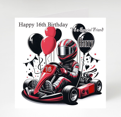 Personalised kart birthday - go,